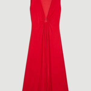 Karen Mullen red dress